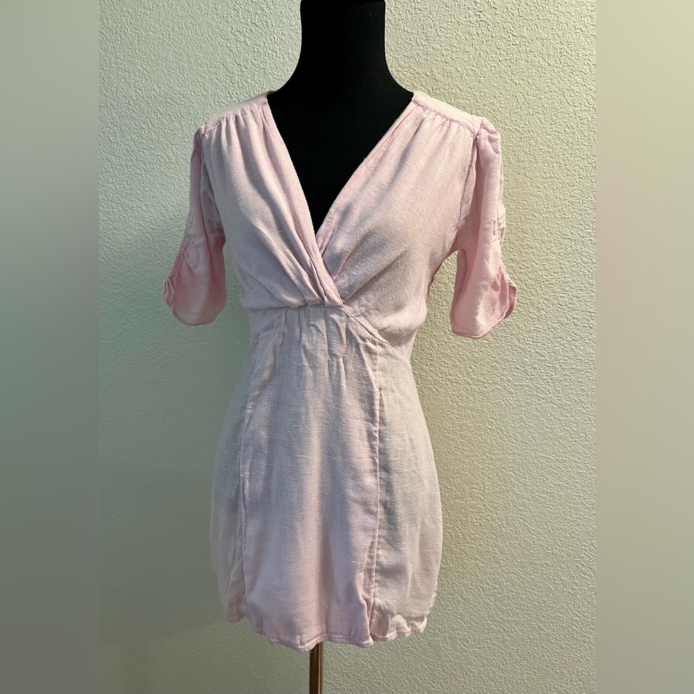 Free People Stars In Your Eyes Mini Pink Dress